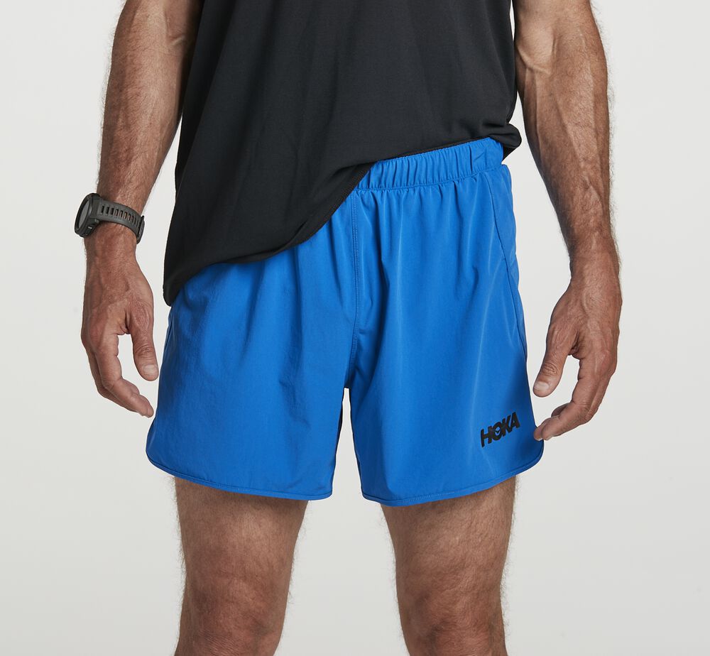 Hoka One One Performance Woven 5" Shorts Herr Kungsblått - SE-6310245